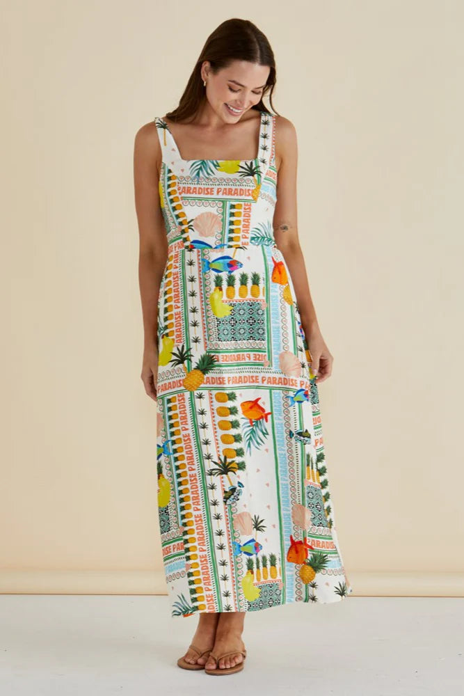 BETTY BASICS TEGAN MIDI DRESS PARADISE PRINT