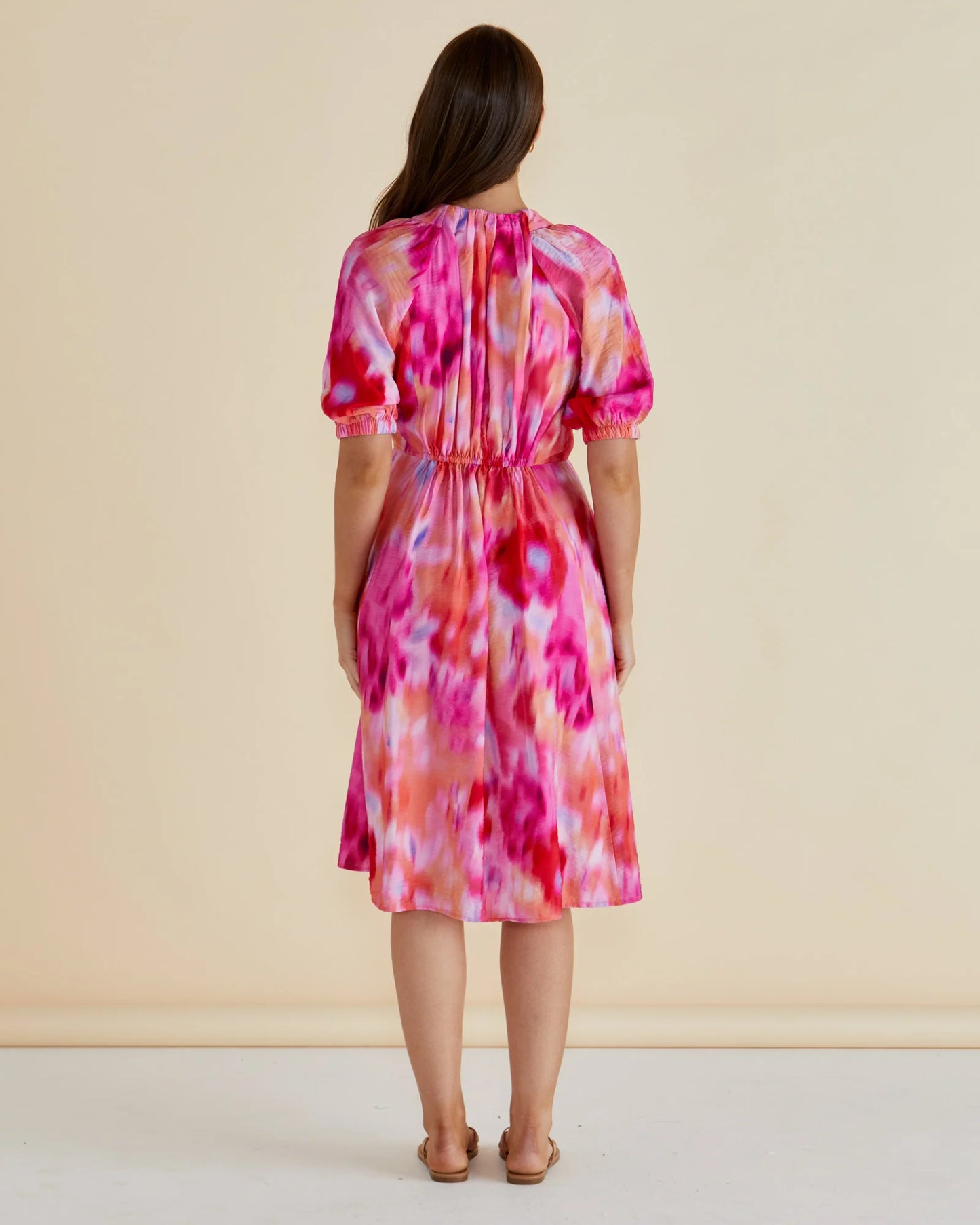 BETTY BASICS EMERY DRESS FLORAL ABSTRACT PRINT