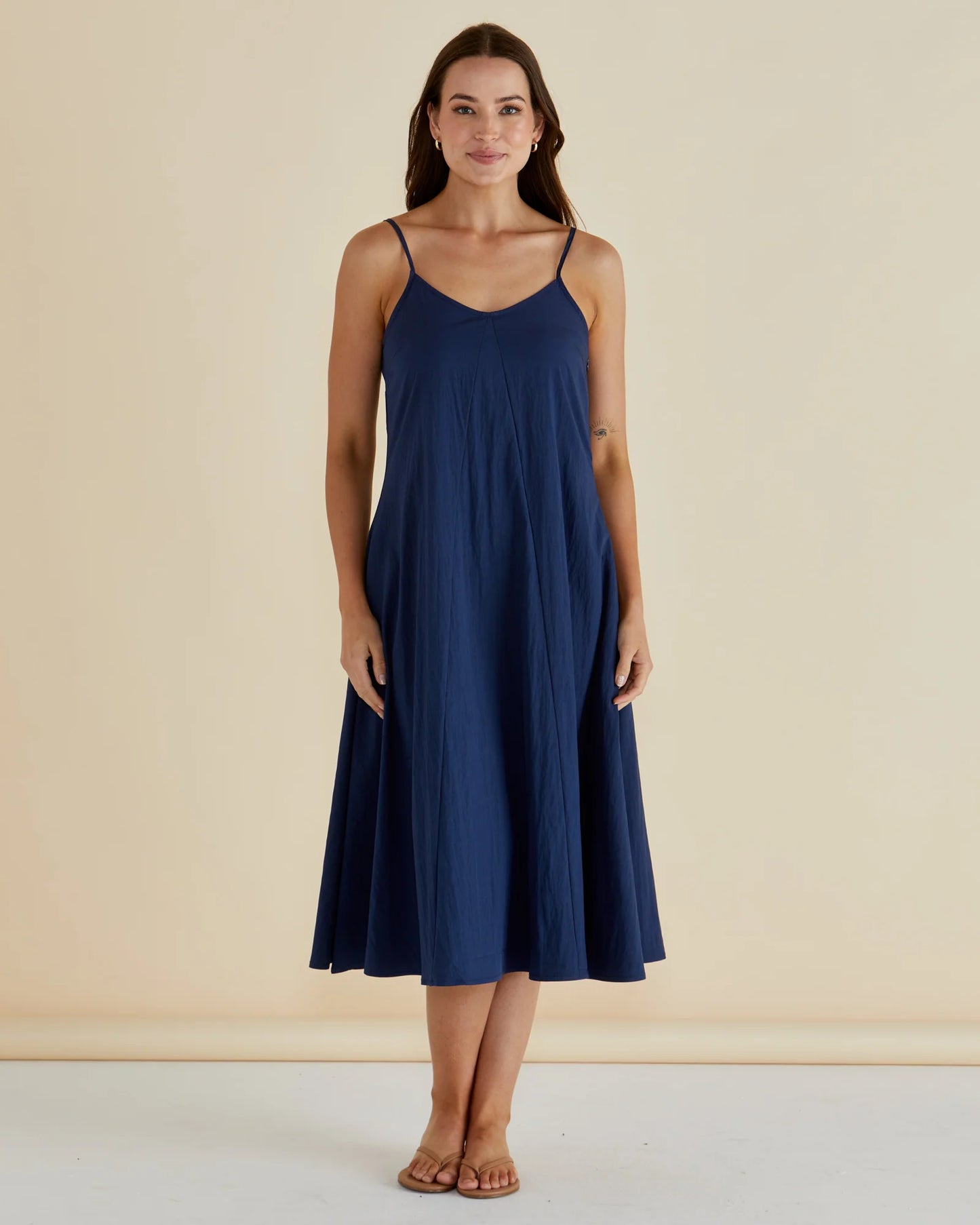 BETTY BASICS HARRIET DRESS NAVY BLUE