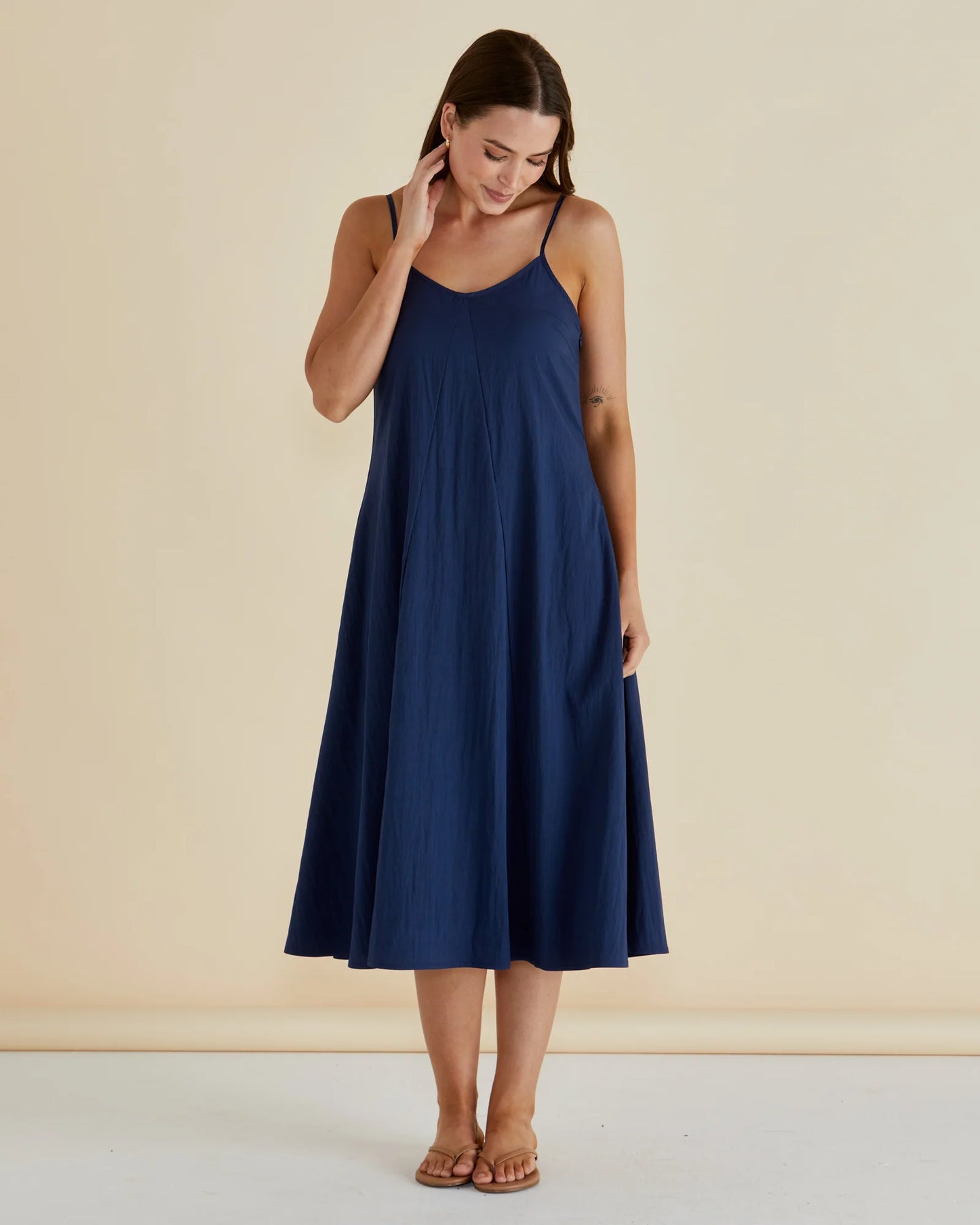 BETTY BASICS HARRIET DRESS NAVY BLUE
