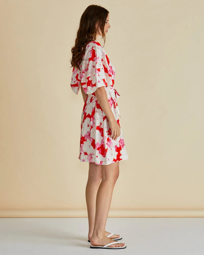 Betty Basics Gwenda Dress Red Floral Print