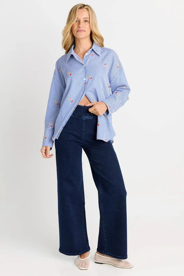 Betty Basics Straight Stretch Jean | Indy Blue