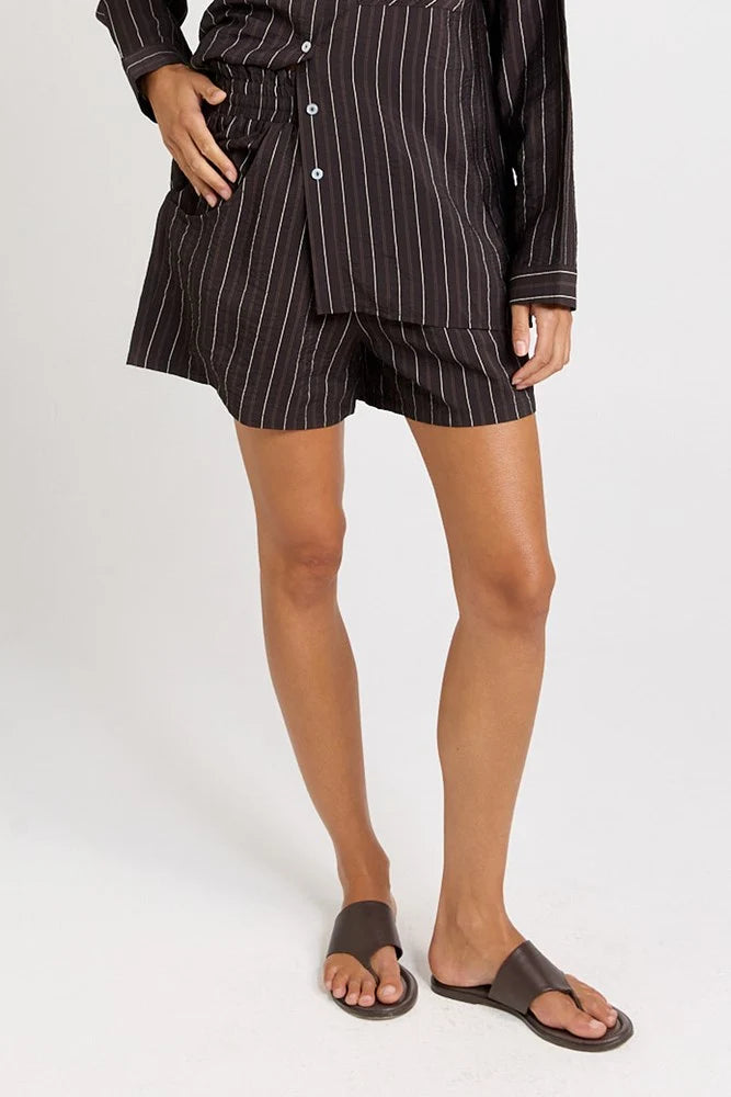 Betty Basics Sorrento Shorts | Brown Stripe