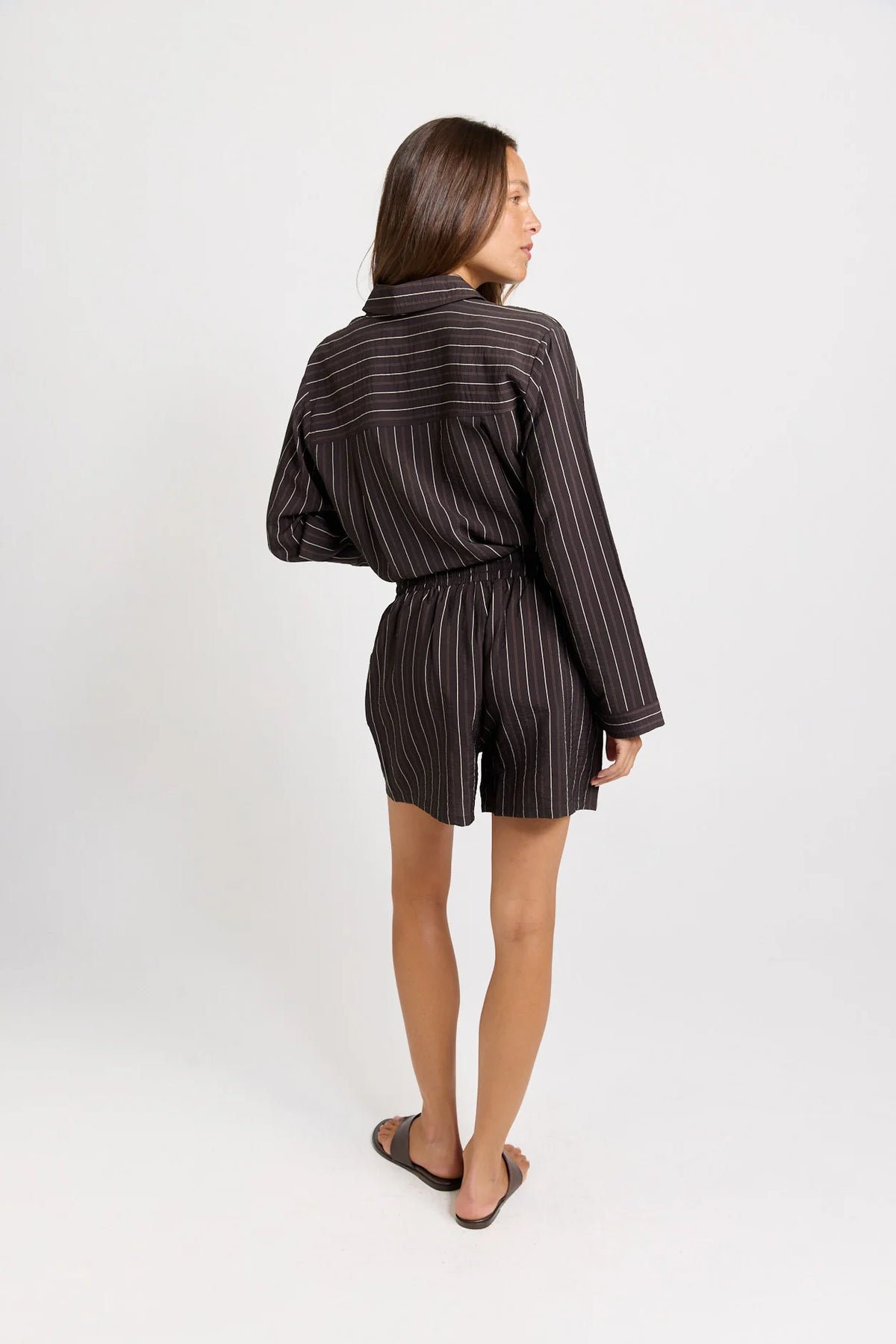 Betty Basics Sorrento Shorts | Brown Stripe
