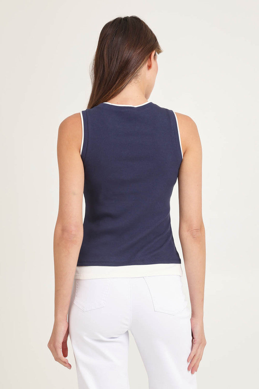 Betty Basics Thea Tank Top | Navy