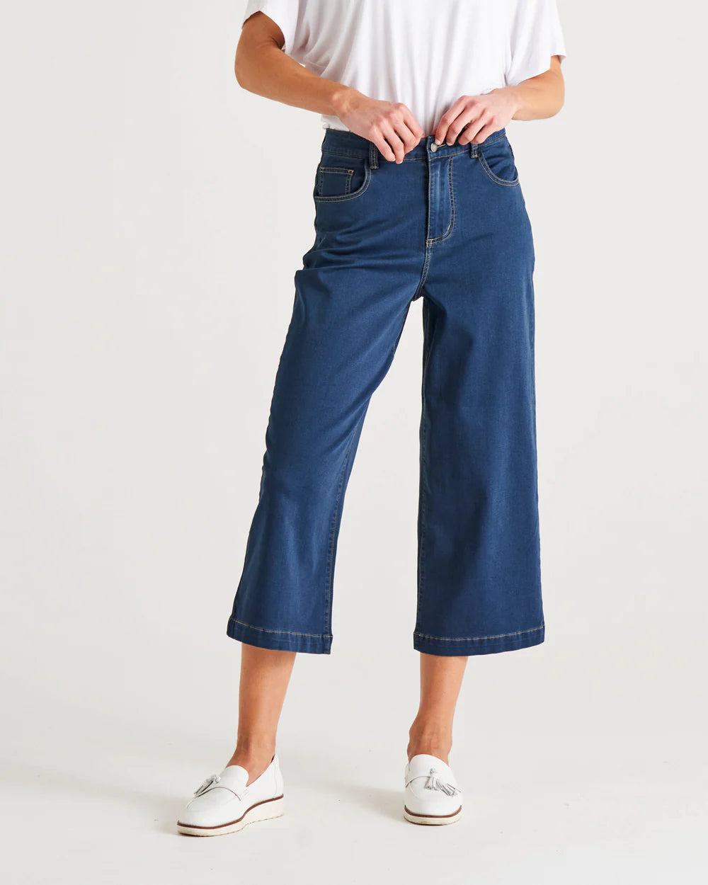 BETTY BASICS TABITHA CROP JEAN INDI WASHED