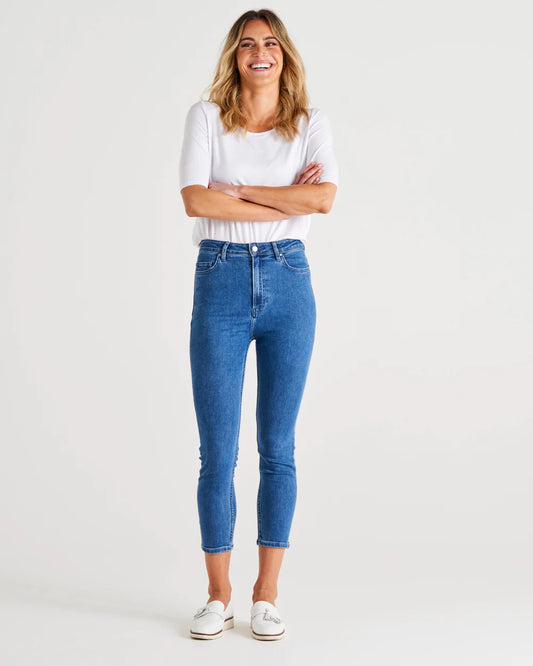 BETTY BASICS BETTY ESSENTIAL JEANS VINTAGE BLUE