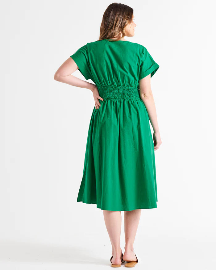 BETTY BASICS CARRIE DRESS HOLLY GREEN