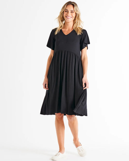 BETTY BASICS DONNA DRESS BLACK