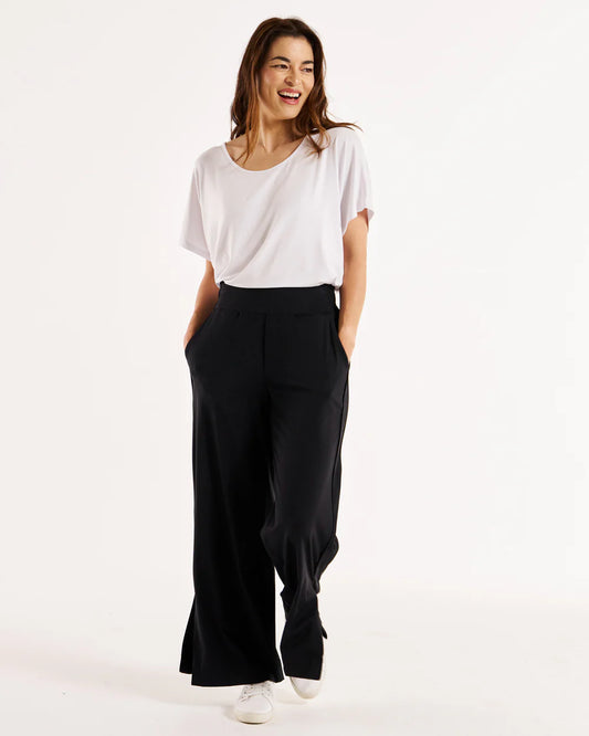 BETTY BASICS VENUS SATIN PANT BLACK