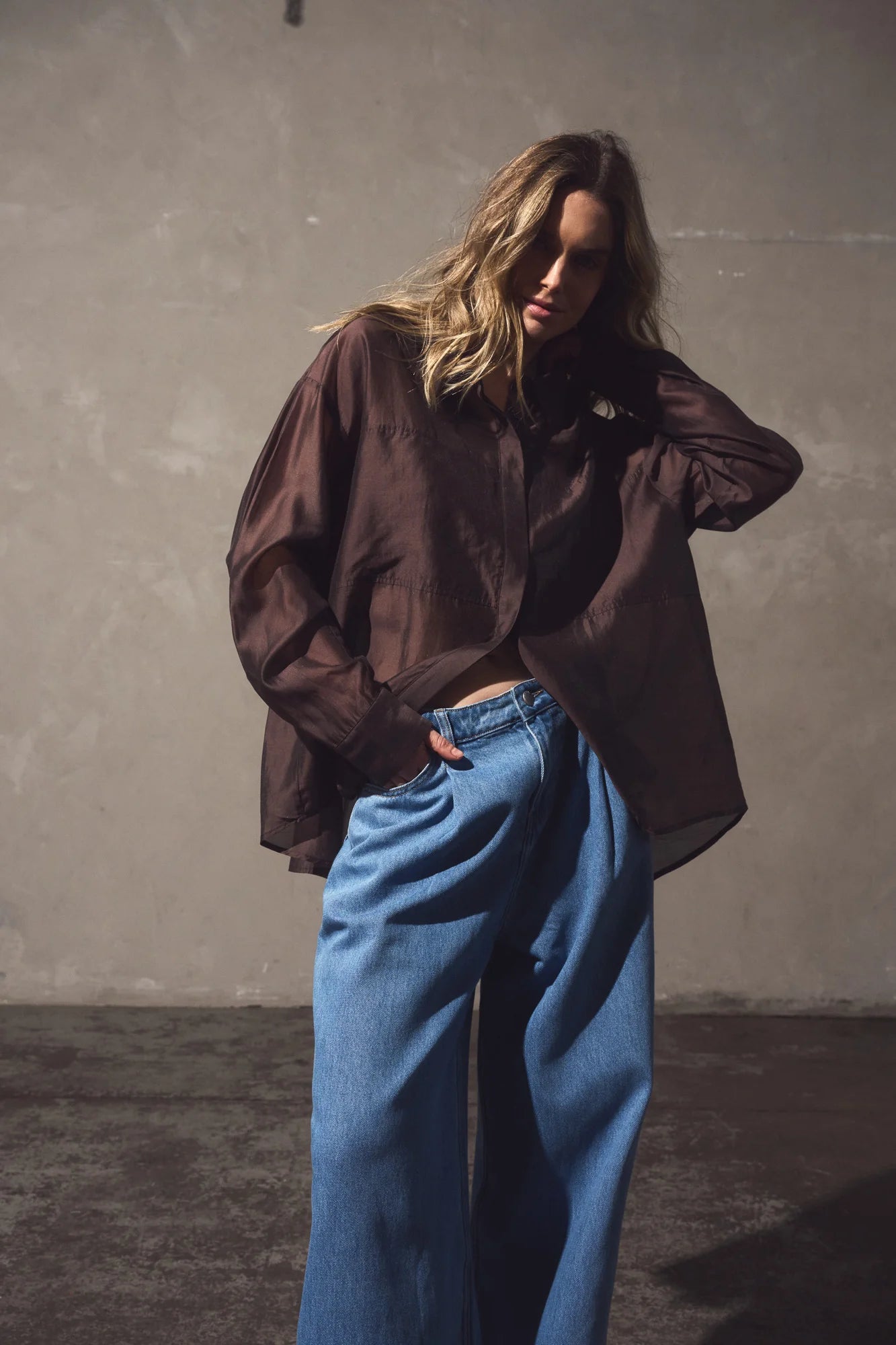 Sass Val Oversized Shirt | Chocolate