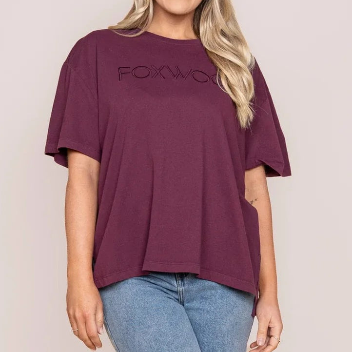 Foxwood Simplified Tee | Plum