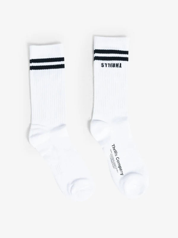 Thrills Minimal Thrills 5 Pack Sock One Size | White