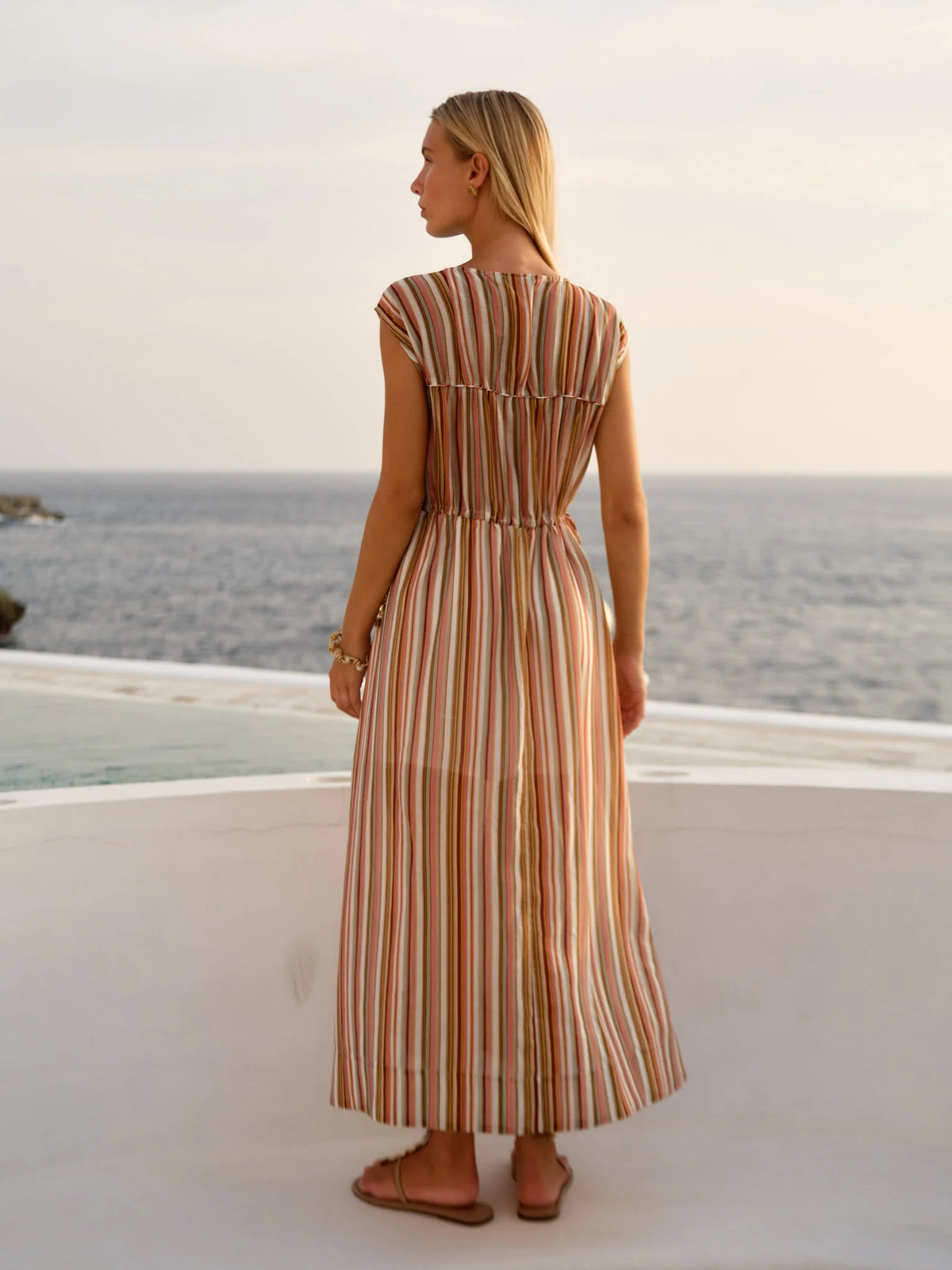 Fate + Becker Callista Midi Dress | Sandbar Stripe