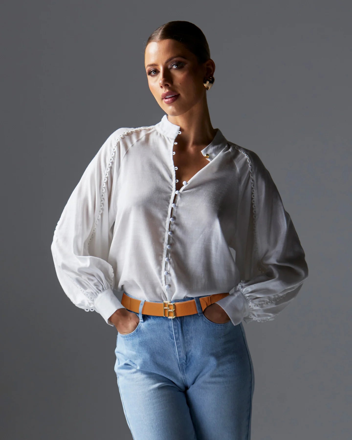 FATE+BECKER BERRY KISS BLOUSE IVORY