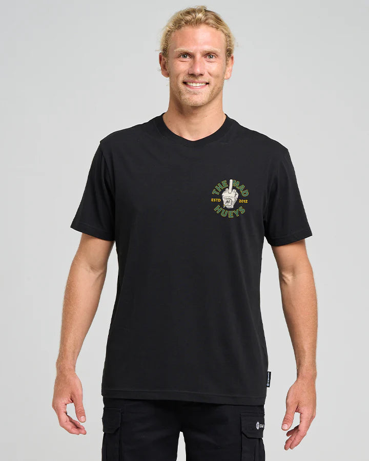 THE MAD HUEYS BIRDIE SS TEE BLACK