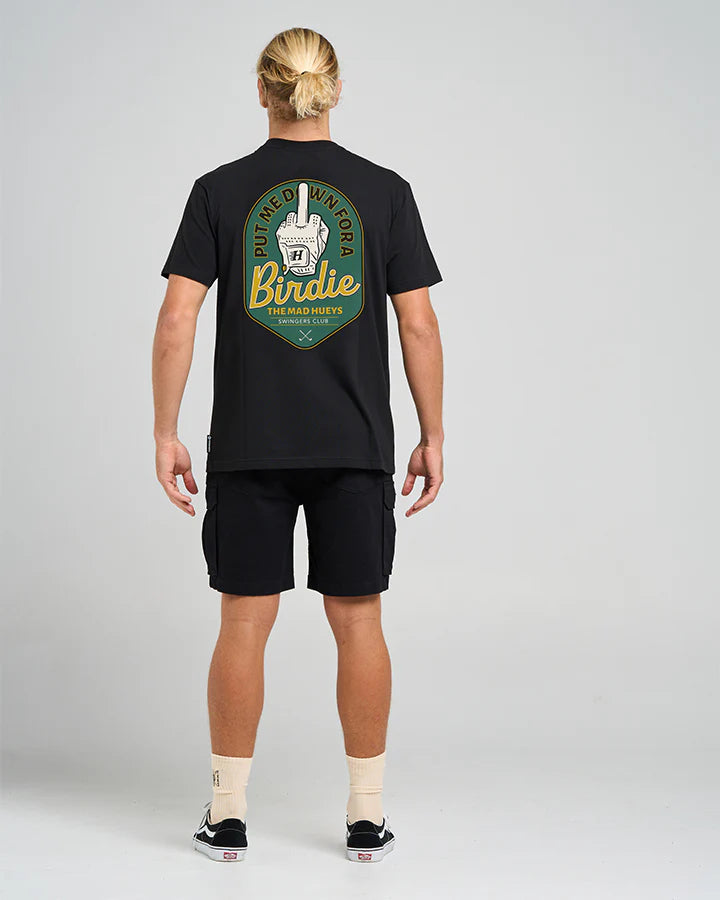 THE MAD HUEYS BIRDIE SS TEE BLACK