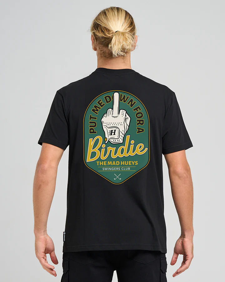 THE MAD HUEYS BIRDIE SS TEE BLACK