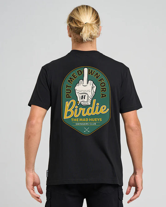 THE MAD HUEYS BIRDIE SS TEE BLACK