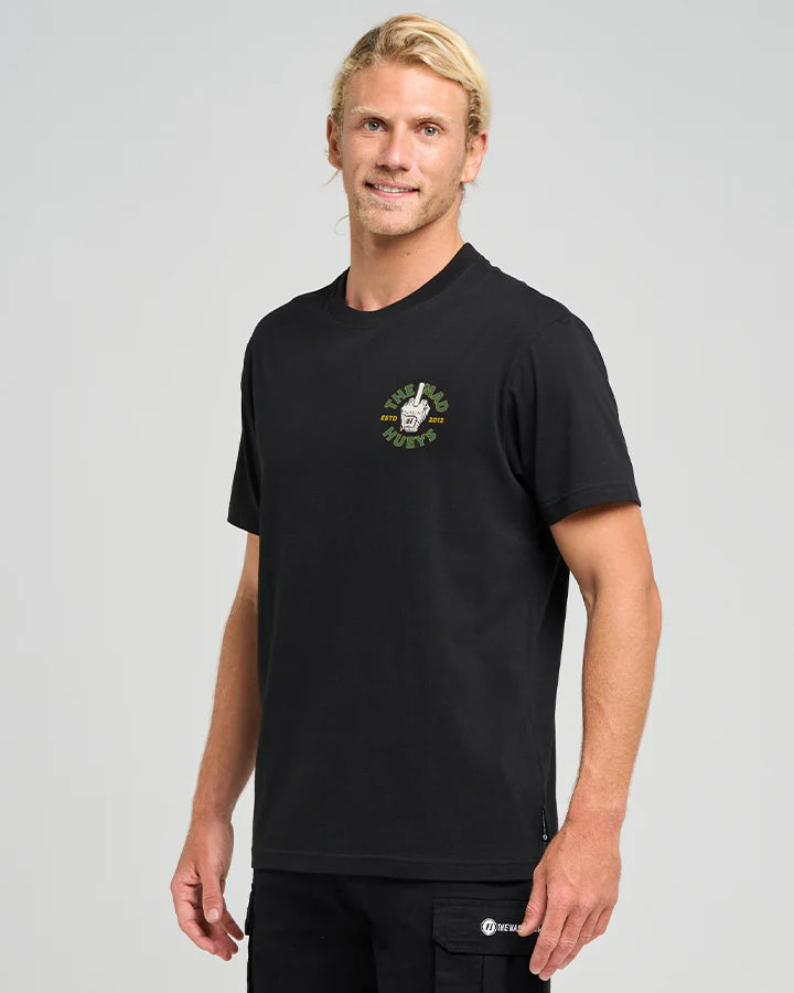 THE MAD HUEYS BIRDIE SS TEE BLACK