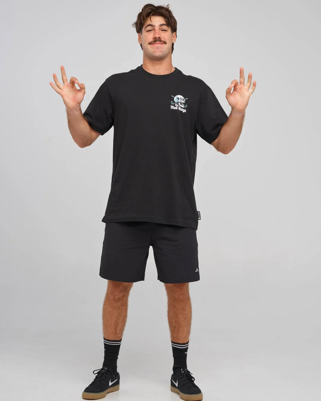 The Mad Hueys Hittin Fk All Short Sleeve Tee | Black