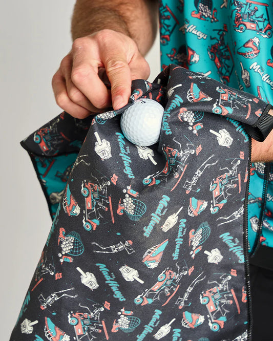 THE MAD HUEYS LOOSE GOLF TOWEL BLACK