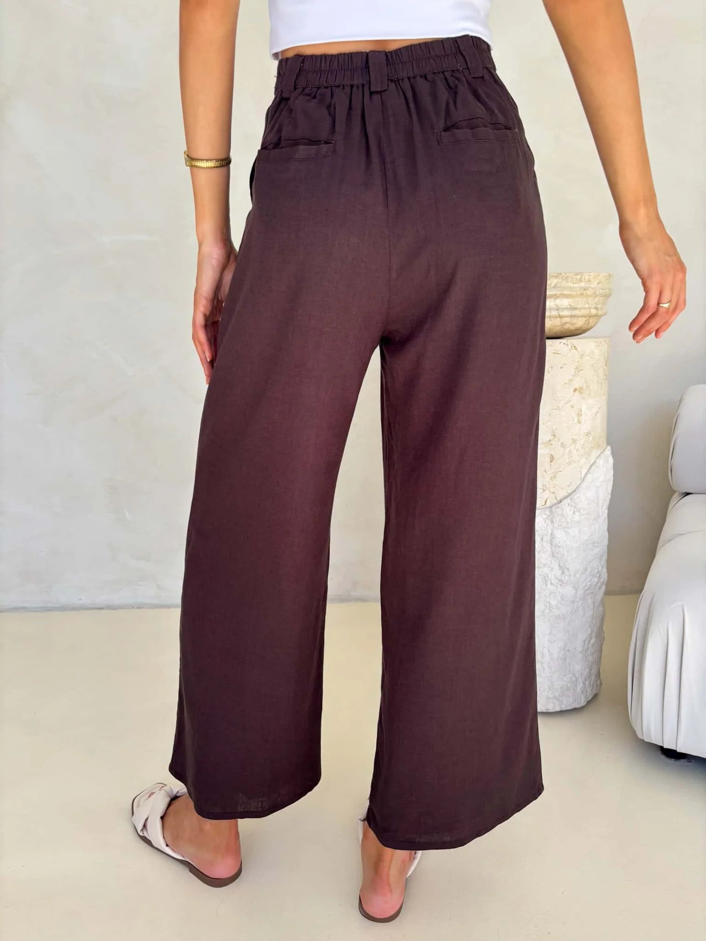 MYLK THE LABEL ALANI PANTS CHOCOLATE