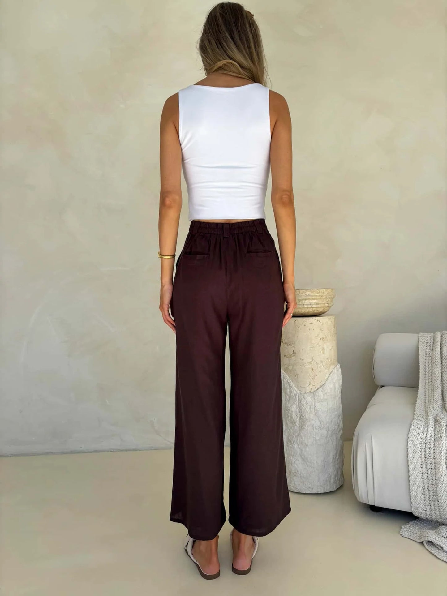 MYLK THE LABEL ALANI PANTS CHOCOLATE