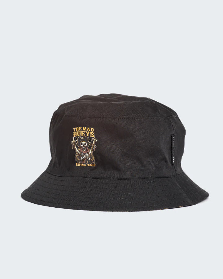 THE MAD HUEYS CAPTAIN COOKED BUCKET HAT BLACK