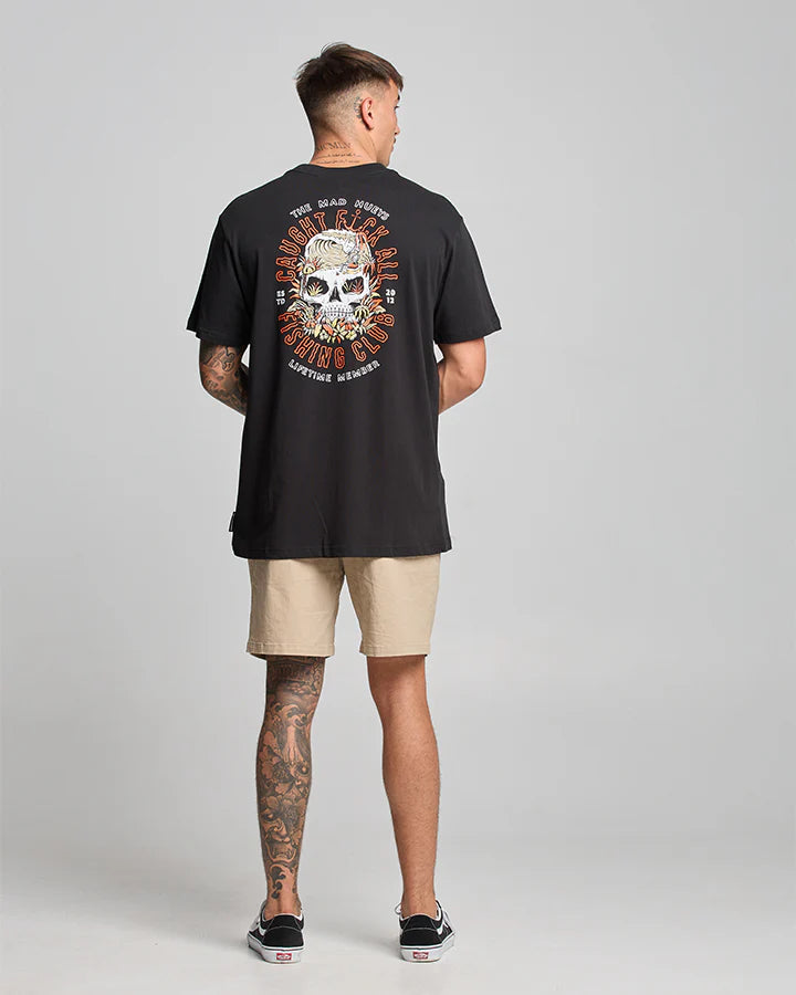 THE MAD HUEYS CAUGHT FK ALL SS TEE BLACK 2.0