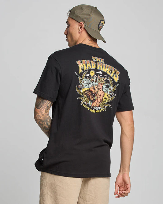 THE MAD HUEYS LOVIN EVERY MINUTE SS TEE BLACK