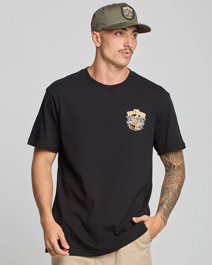 THE MAD HUEYS LOVIN EVERY MINUTE SS TEE BLACK