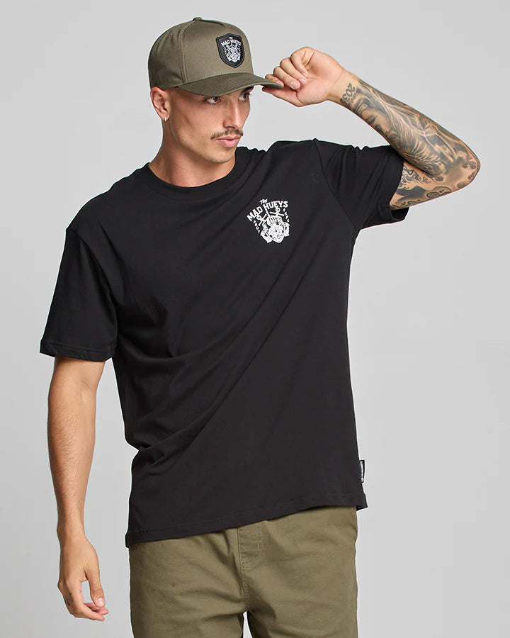 THE MAD HUEYS AHOY FKRS SS TEE BLACK