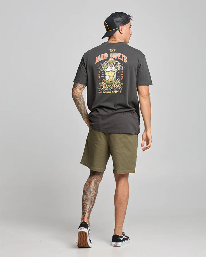 THE MAD HUEYS DOUBLE SPIT SS TEE VINTAGE BLACK
