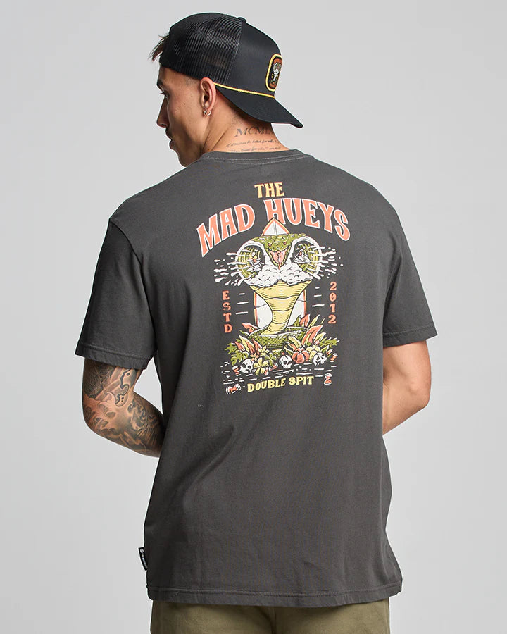 THE MAD HUEYS DOUBLE SPIT SS TEE VINTAGE BLACK