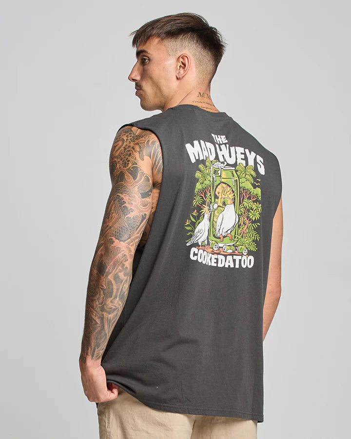 THE MAD HUEYS COOKEDATOO MUSCLE VINTAGE BLACK