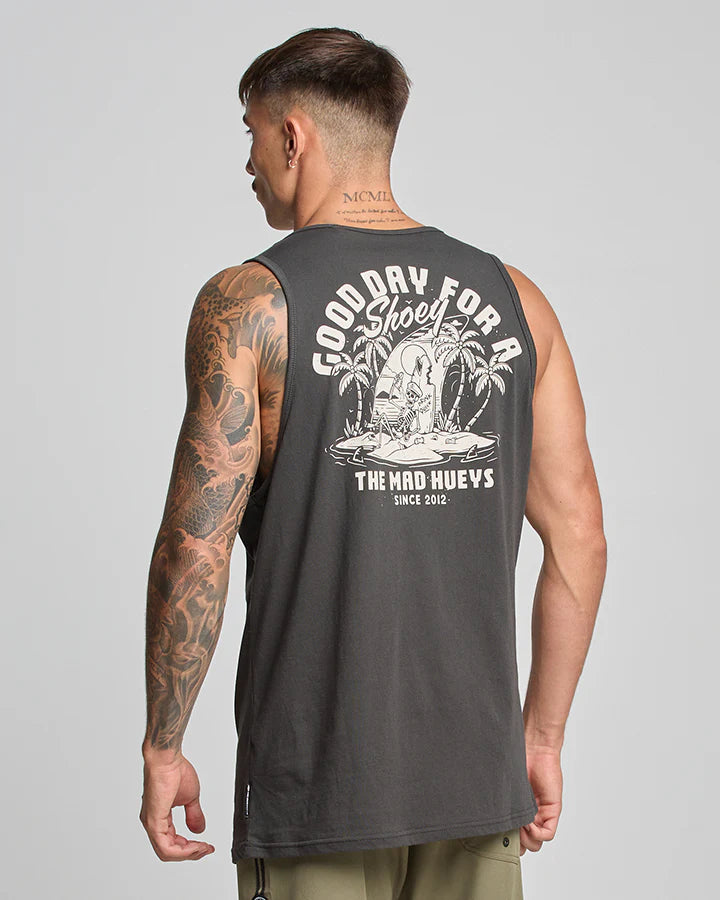 THE MAD HUEYS GOOD DAY FOR A SHOEY TANK VINTAGE BLACK