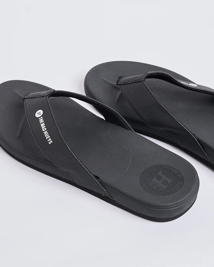 THE MAD HUEYS HUEYS WIDE STRAP THONGS BLACK