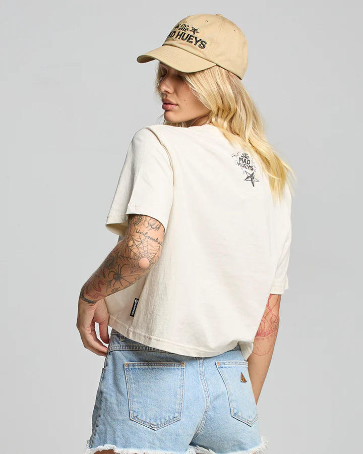 THE MAD HUEYS HOT GIRL SUMMER WOMENS BOXY SS TEE STONE