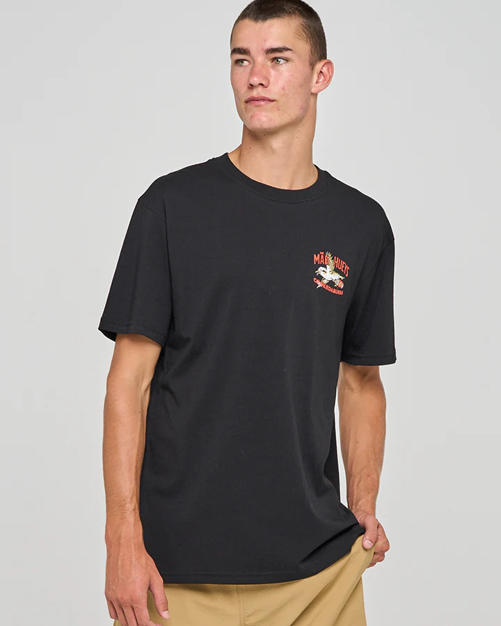 THE MAD HUEYS COOKEDATOO TRIO SS TEE BLACK