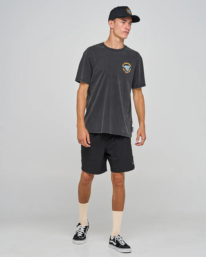 The Mad Hueys Get Hammered Short Sleeve Tee Washed Black