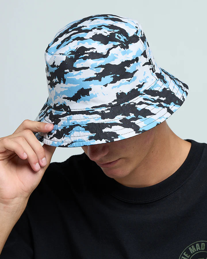 THE MAD HUEYS FKRS AHOY REVERSIBLE BUCKET HAT BLACK