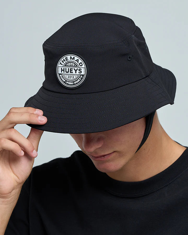 The Mad Hueys Good Life Hueys Surf Bucket Hat Black