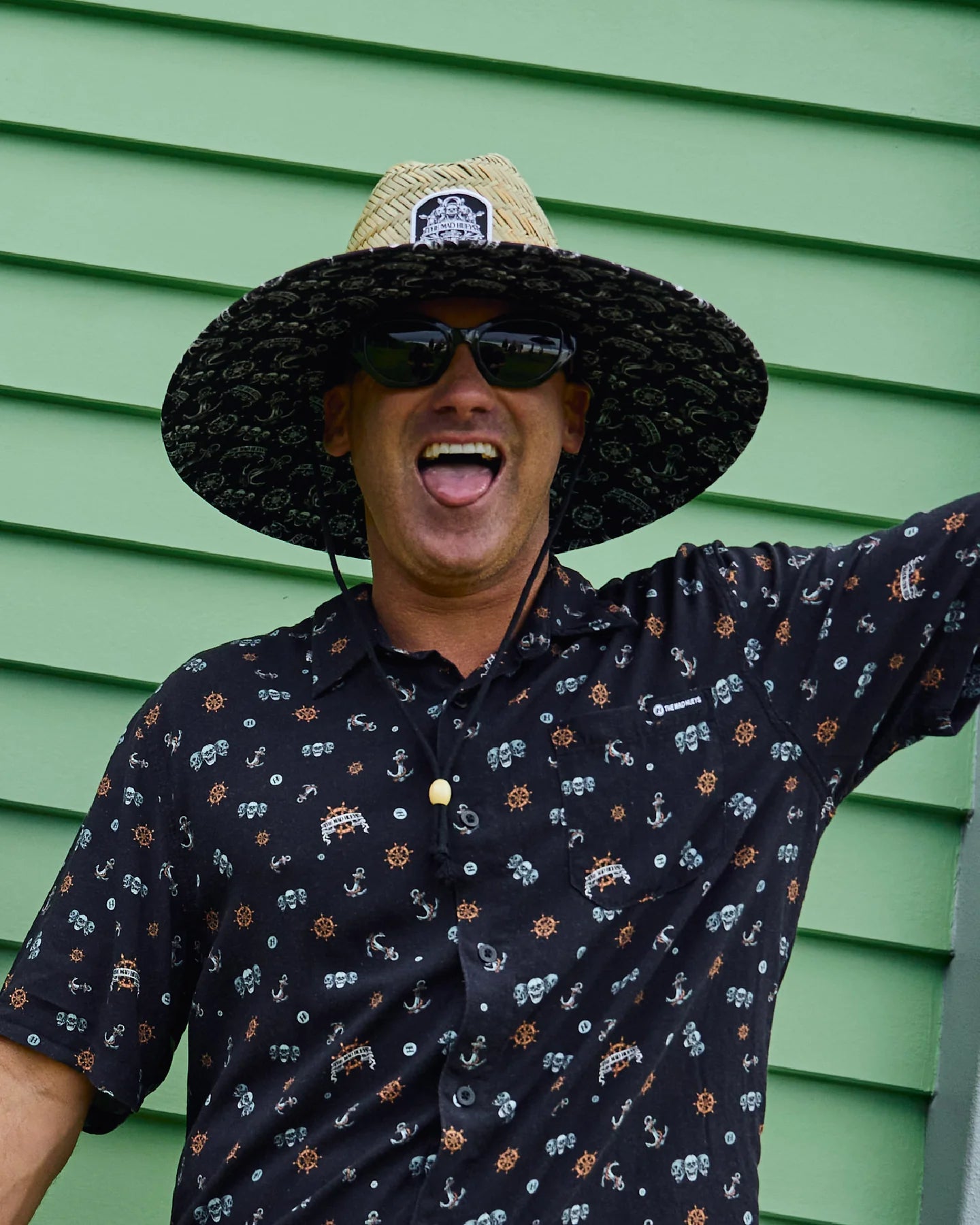 The Mad Hueys Triple Anchor Straw Hat Natural