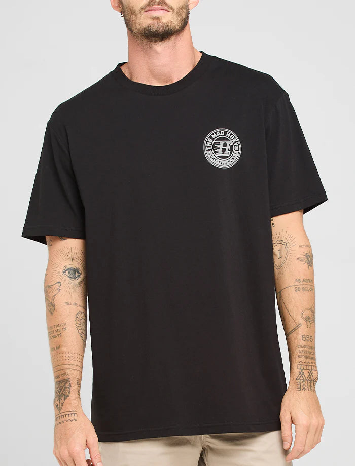 THE MAD HUEYS H SERIES SHORT SLEEVE TEE BLACK