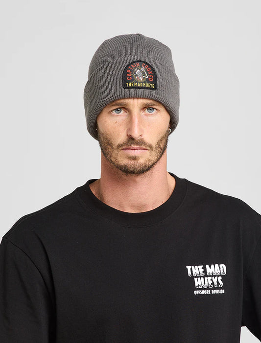 THE MAD HUEYS CAPTAIN COOKED RELAXED BEANIE CHARCOAL