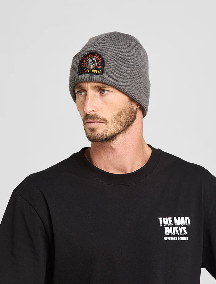 THE MAD HUEYS CAPTAIN COOKED RELAXED BEANIE CHARCOAL