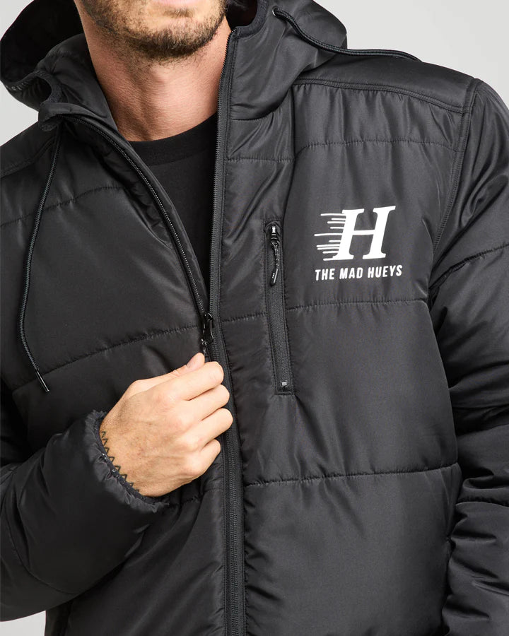 THE MAD HUEYS HURRICANE PUFFER JACKET BLACK