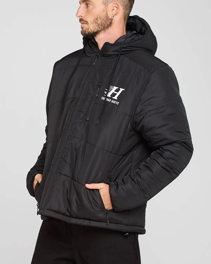 THE MAD HUEYS HURRICANE PUFFER JACKET BLACK