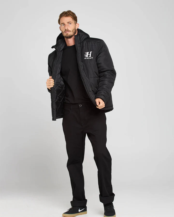 THE MAD HUEYS HURRICANE PUFFER JACKET BLACK